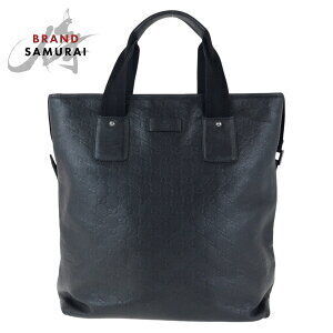 GUCCI Guccissima black leather tote bag shoulder